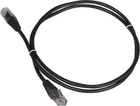 Патч-корд Lanmaster TWT-45-45-2.0-BK UTP RJ-45 вил.-вилка RJ-45 кат.5E 2м черный ПВХ (уп.:1шт)