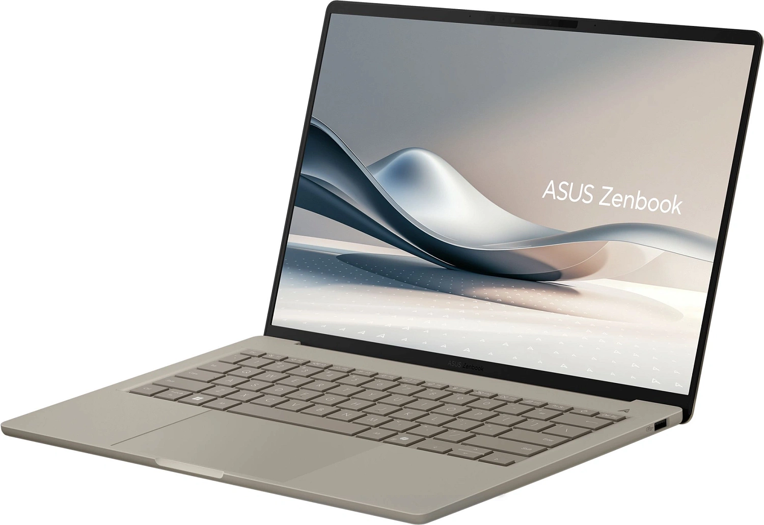 Ноутбук Asus Zenbook A14 UX3407QA-QD556W Snapdragon X X1-26-100 16Gb SSD512Gb Qualcomm Adreno 14" OLED WUXGA (1920x1200) Windows 11 Home beige WiFi BT Cam (90NB1501-M012H0)