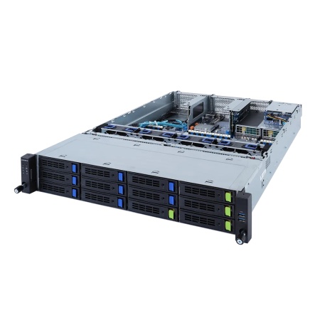 R282-3CA 2U, 2x LGA4189, 32x DIMM DDR4, 12x 3.5" SAS/SATA (8x NVME Gen 4), 2x 2.5" SATA/SAS in re side, 6x PCIE Gen 4 x16, 1x OCP 3.0 x16, 1x OCP 2.0 x8, AST2600, 2x 1300W, батарейка CR2032 не установлена