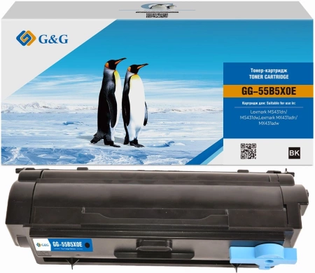 Тонер-картридж G&G toner-cartridge for Lexmark MS431dn/MS431dw/MX431adn/MX431adw 55B5X0E with chip the same GG-55B5X0E гарантия 12 мес.