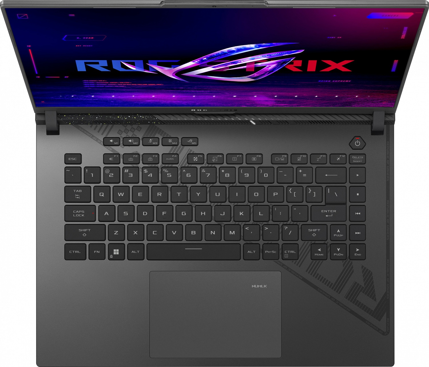 Ноутбук Asus ROG Strix G614JZ-N4077 Core i7 13650HX 16Gb SSD1Tb NVIDIA GeForce RTX4080 12Gb 16" IPS WQXGA (2560x1600) noOS grey WiFi BT Cam (90NR0CZ1-M005M0)