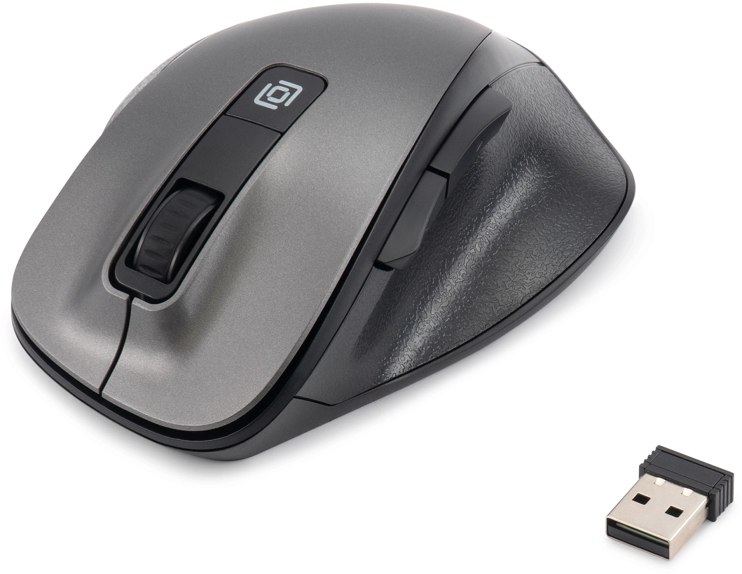 Мышь Оклик 504MW черный/серый оптическая (1600dpi) silent беспроводная USB (6but) Мышь Оклик 504MW черный/серый оптическая (1600dpi) silent беспроводная USB (6but)