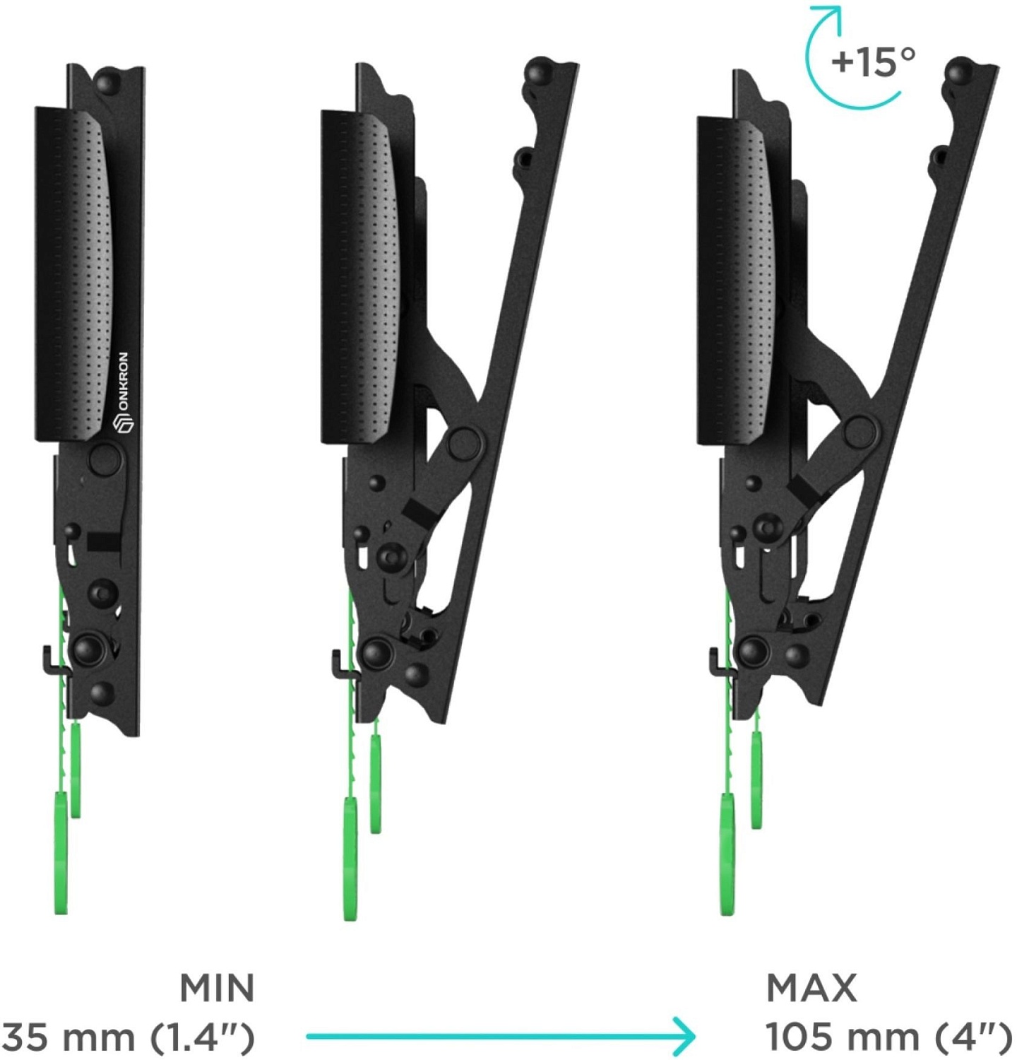 Кронштейн для телевизора Onkron TM4 черный 17"-43" макс.36.5кг настенный наклон