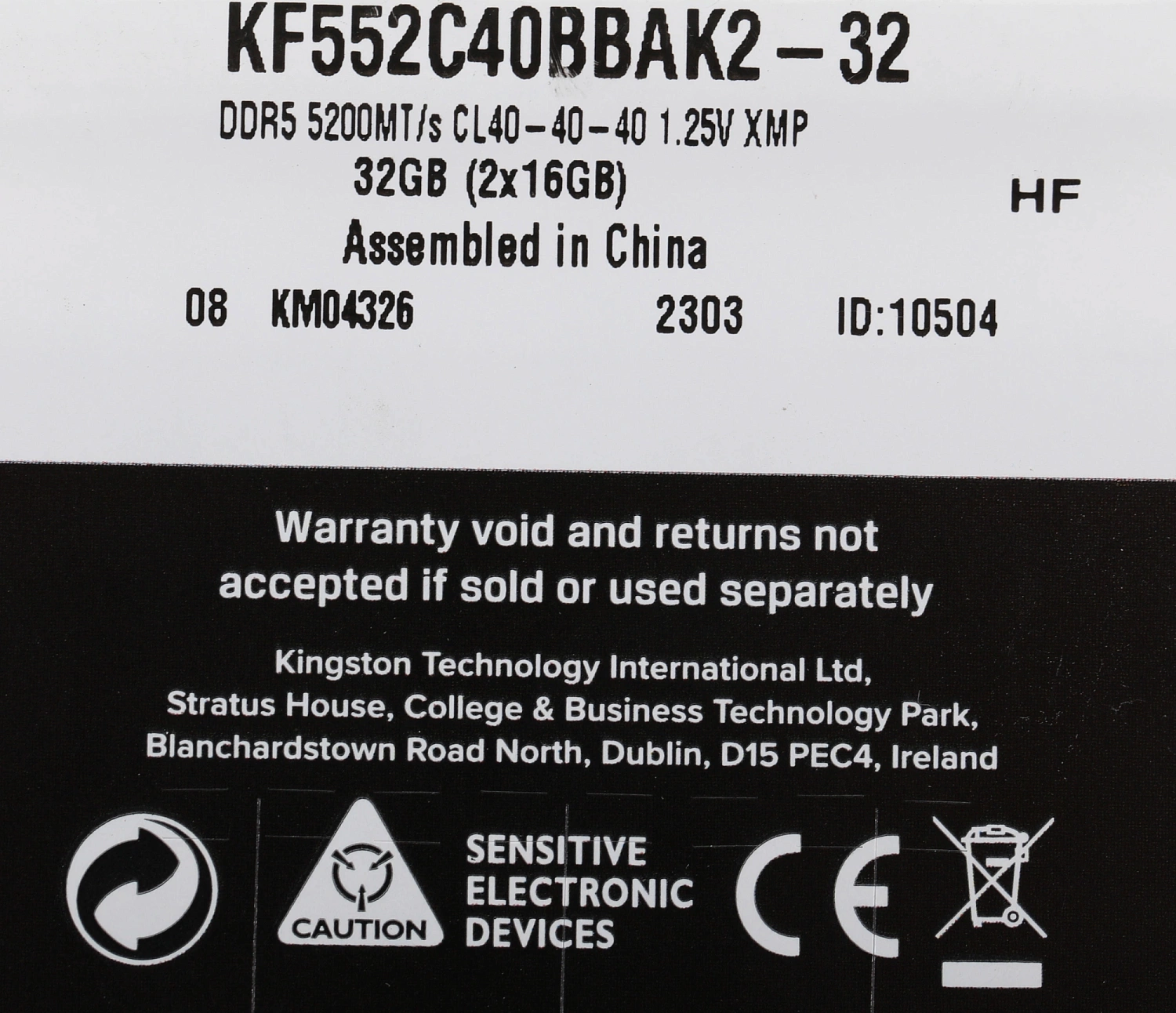 Память DDR5 2x16Gb 5200MHz Kingston KF552C40BBAK2-32 Fury Beast RGB RTL Gaming PC5-41600 CL40 DIMM 288-pin 1.25В single rank с радиатором Ret