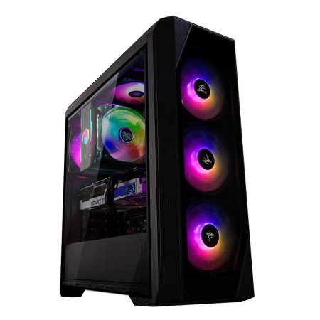 Корпус ZALMAN N5 TF, ATX, BLACK, WINDOW, 2xCombo (3.5" or 2.5"), 4x2.5", 2xUSB2.0, 1xUSB3.0, FRONT 3x120mm RGB, REAR 1x120mm RGB