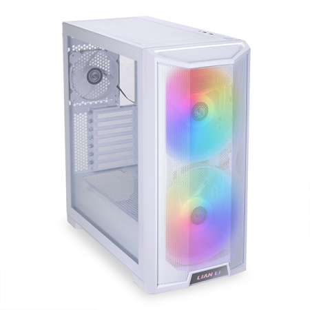Корпус LIAN LI Lancool 215 Snow White, Medium Case: E-ATX (width: under 280mm), ATX, M-ATX, ITX, 2xUSB 3.0, 1xAudio, Included Fans: 2x200mm 800RPM ARGB, 1x120mm 1100 RPM (незначительное повреждение коробки)