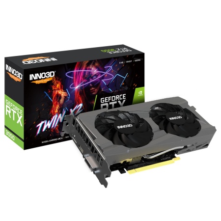 Видеокарта INNO3D RTX 3050 Twin X2 V2//RTX3050, HDMI, DP*3, 8G,D6