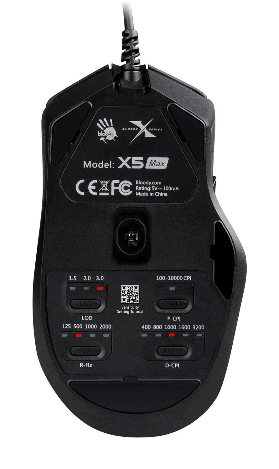 Мышь A4Tech Bloody X5 Max черный оптическая (10000dpi) USB (9but) Мышь A4Tech Bloody X5 Max черный оптическая (10000dpi) USB (9but)