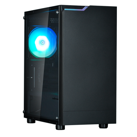 корпус ZALMAN T4 PLUS, MATX, BLACK, WINDOW, 1 x Combo (3.5'' or 2.5''), 1x3.5'', 2x2.5", 1xUSB2.0, 2xUSB3.0, REAR 1x120mm ARGB (существенное повреждение коробки)