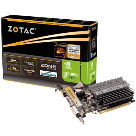 Видеокарта Zotac GT730 Zone Edition 2GB DDR3 64bit VGA DVI HDMI RTL {20} (605109)