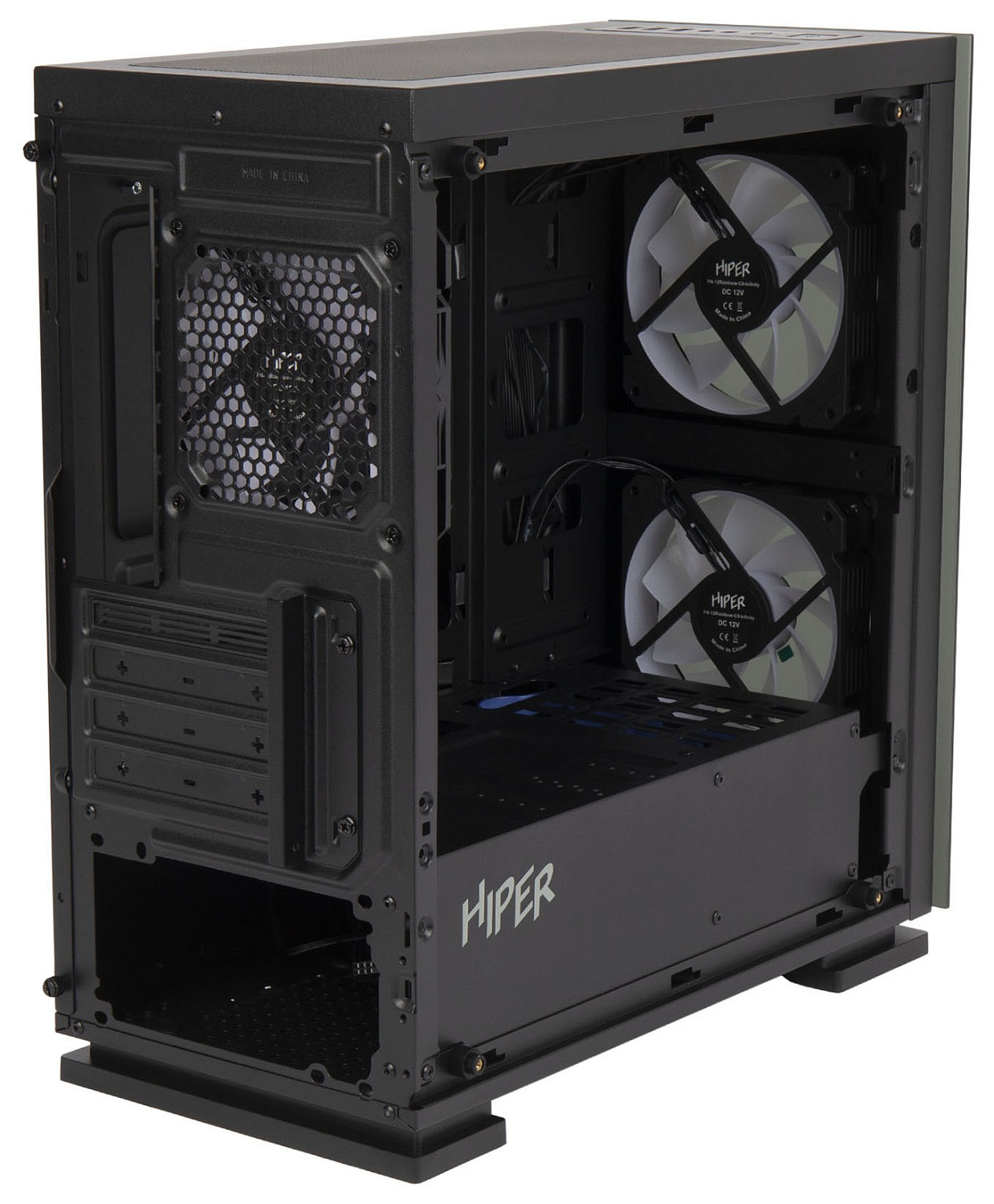 Корпус Hiper M65 черный без БП mATX 3x120mm 2xUSB2.0 1xUSB3.0 audio bott PSU