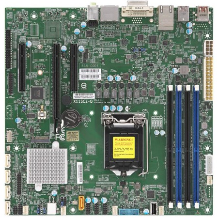 SuperMicro MBD-X11SCZ-Q-O (LGA1151H4, Q370, 4*DDR4(2666), 5*SATA3 6G RAID, M.2, 3*PCIE, 2*Glan, DVI, 2*DP, 7*USB 3.1, USB Type-C, 7*USB 2.0) RTL {10}