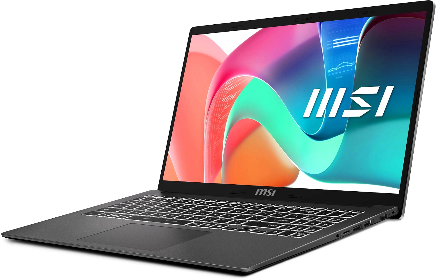 ноутбук MSI Modern 15 F1MG Core 7 150U 15.6" FHD (1920*1080),IPS,DDR4 16GB (16GB*1) 512GB SSD Intel Graphics,backlight,46.8Wh,1.7kg,1y,Dos,Platinum Gray