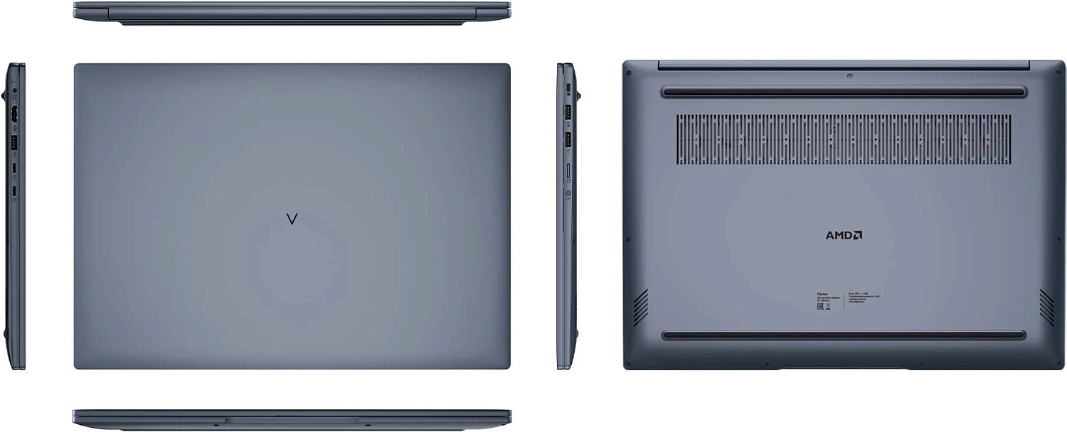 Ноутбук Digma Pro Pactos Ryzen 5 7530U 16Gb SSD512Gb AMD Radeon 16" IPS FHD (1920x1200) Windows 11 Professional dk.grey WiFi BT Cam 6060mAh (DN16R5-ADXW03)