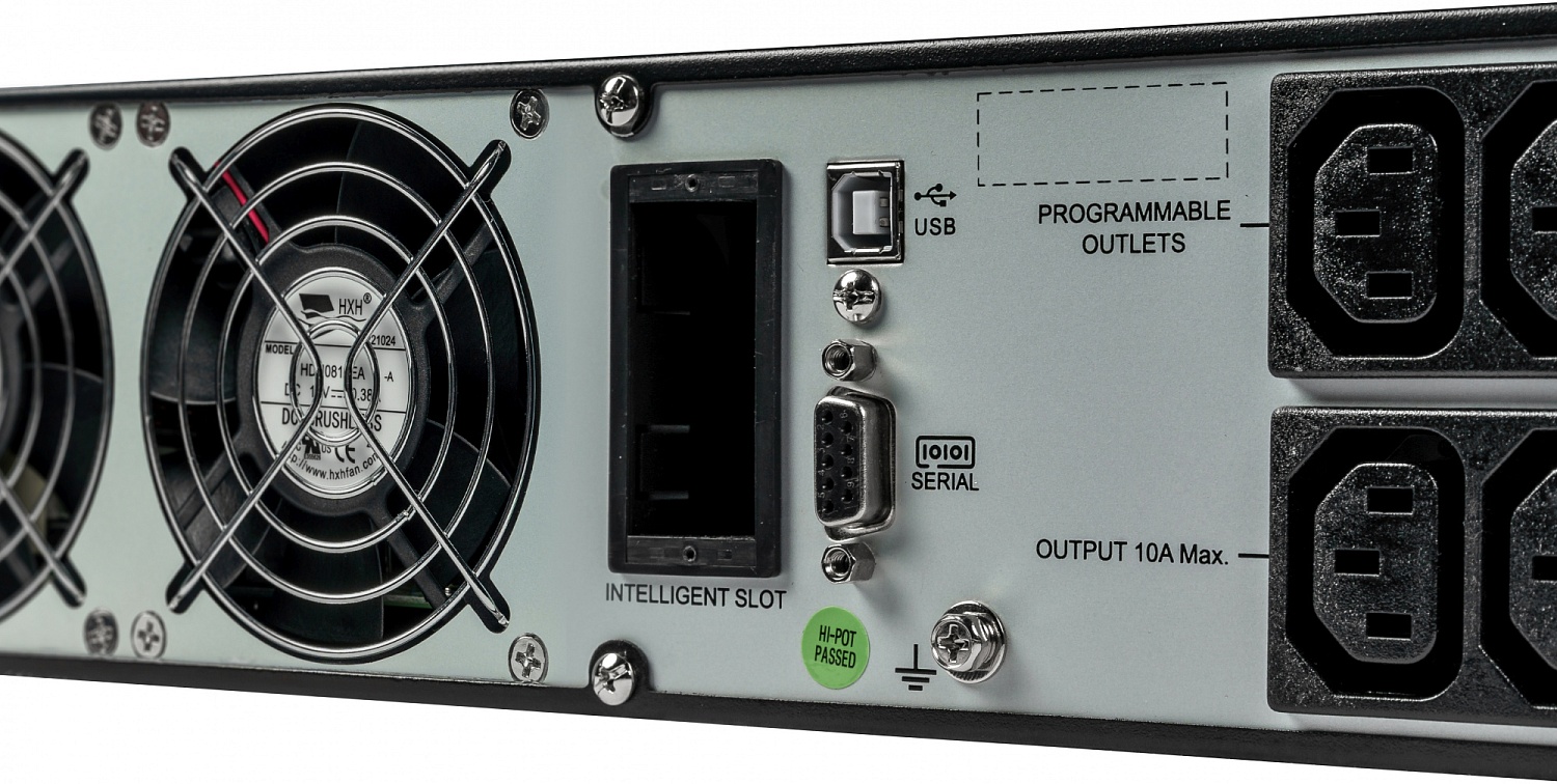 Источник бесперебойного питания Systeme Electric Smart-Save Online SRV, 3000VA/2700W, On-Line, Rack 2U(Tower convertible), LCD, Out: 6xC13+1xC19, SNMP Intelligent Slot, USB, RS-232