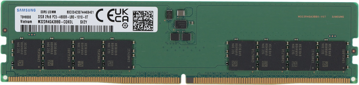 Память DDR5 32Gb 4800MHz Samsung M323R4GA3BB0-CQK OEM PC5-38400 CL40 DIMM 288-pin 1.1В dual rank OEM