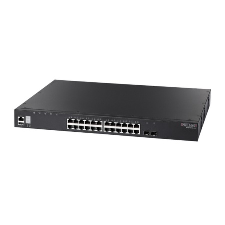 ECS4510-28P Edge-corE 24 x GE + 2 x 10G SFP+ ports + 1 x expansion slot (for dual 10G SFP+ ports) L2+ Stackable Switch, w/ 1 x RJ45 console port, 1 x USB type A storage port, RPU connector, Stack up to 4 units,PoE Budget max. 410W