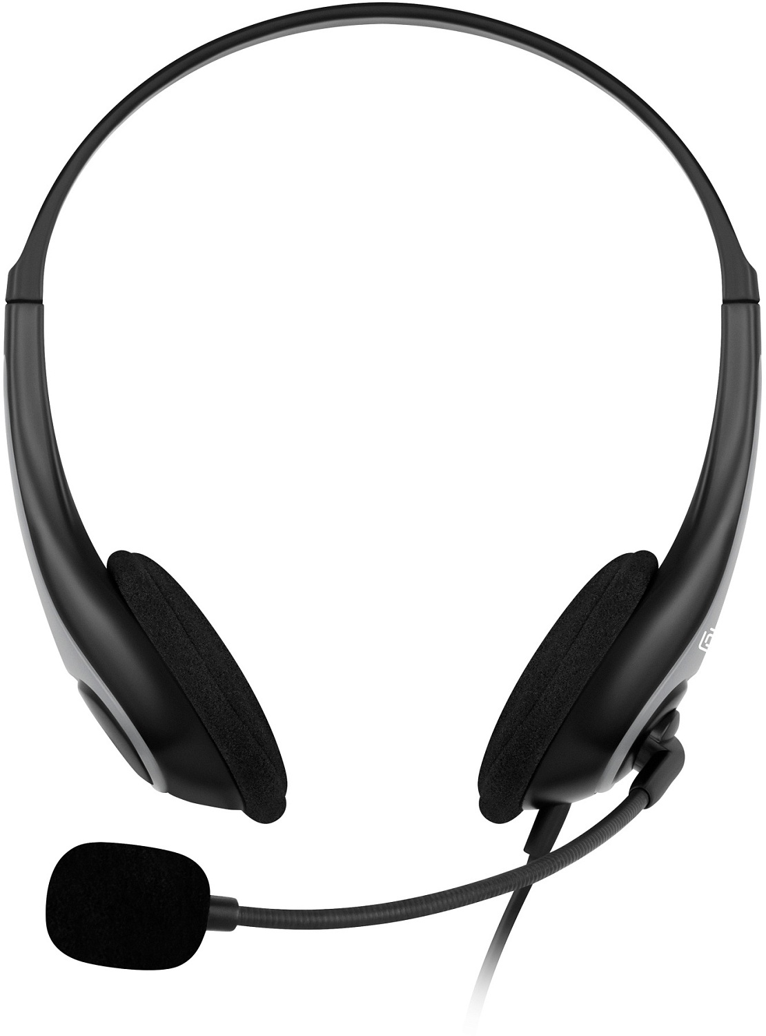 Наушники с микрофоном Оклик HS-M300 черный/серый 1.8м накладные оголовье (1876323)