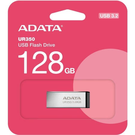 Флеш Диск A-Data 128GB UR350 UR350-128G-RSR/BK USB3.2 серебристый/черный