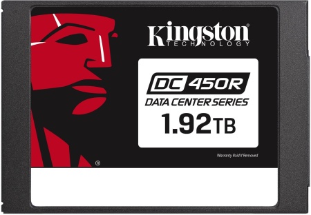 Твердотельный накопитель Kingston Enterprise SSD 1,92TB DC450R 2.5" SATA 3 R560/W530MB/s 3D TLC MTBF 2М 99 000/28 000 IOPS 0,3DWPD (Entry Level Enterprise/Server) 3 years