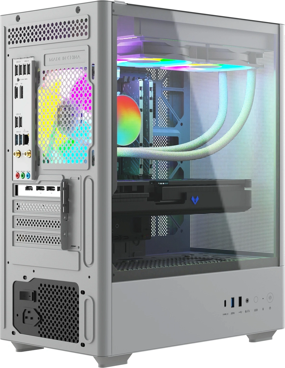 ПК Teclast G03 i7 14700F (2.1) 32Gb SSD1Tb RTX5070Ti 12Gb Windows 11 Pro GbitEth WiFi BT 750W белый (G03 14700F32G1T5070TWKRU)