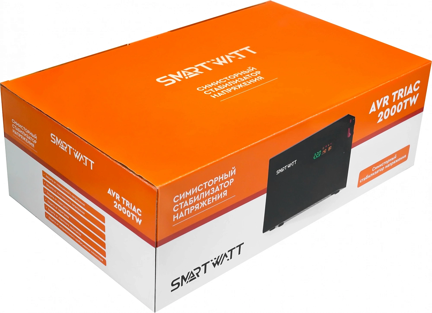 Стабилизатор напряжения Smartwatt AVR Triac 2000TW 2000ВА черный