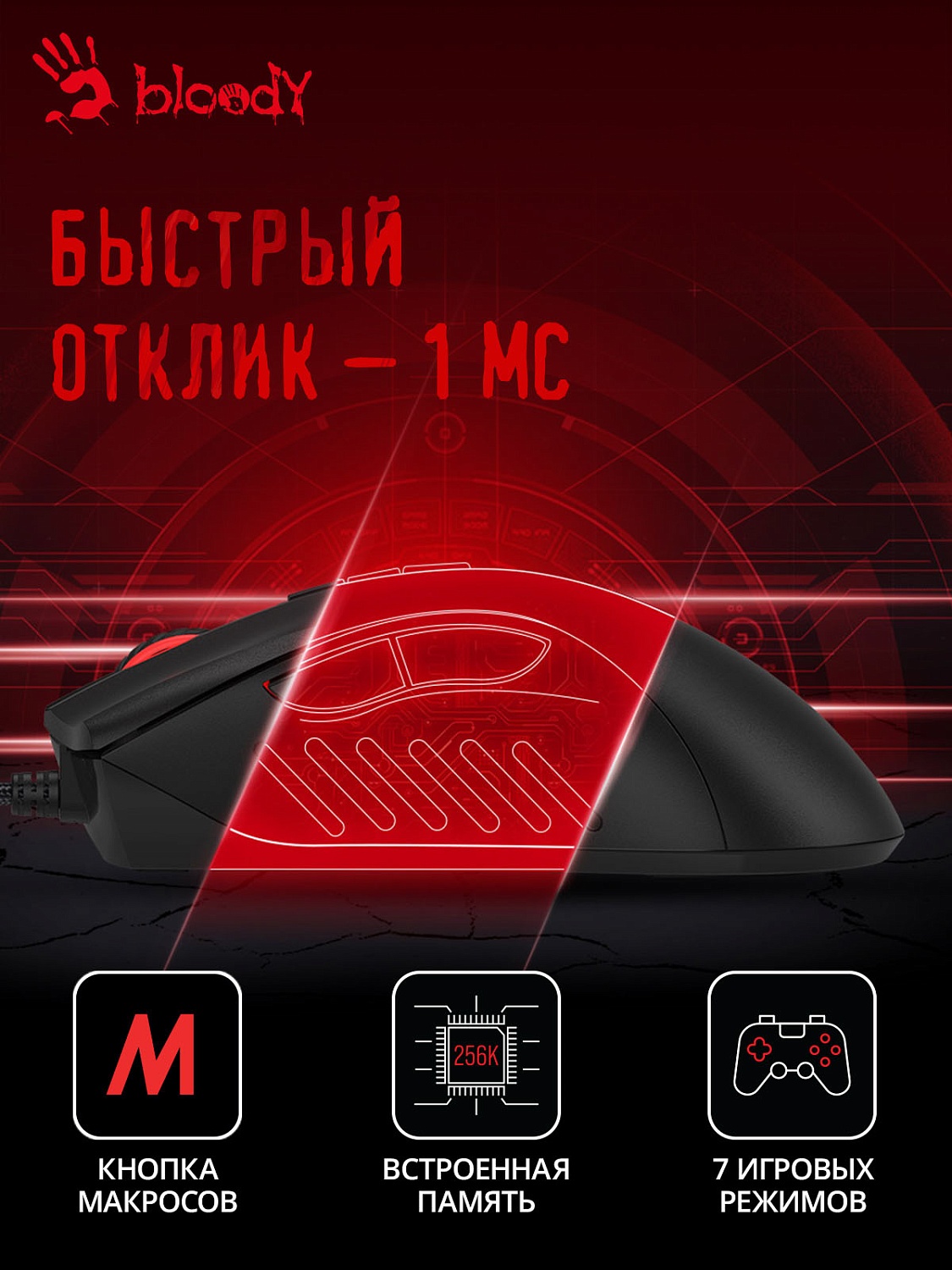 Мышь A4Tech Bloody ES5 черный оптическая (3200dpi) USB (8but) Мышь A4Tech Bloody ES5 черный оптическая (3200dpi) USB (8but)