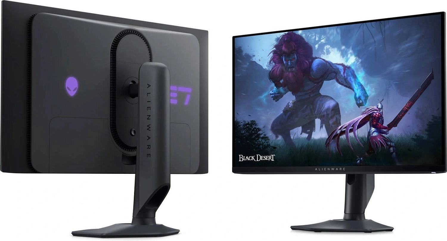 Монитор Dell 26,7" AW2725DF, QD-OLED gaming monitor with 360Hz , Anti-glare, 2560 x 1440 at 360Hz (DP) 144Hz (HDMI), 1.5 million:1, 16:9, 250 cd/m2 (SDR), 400 cd/m2, H-Ad, Pivot,