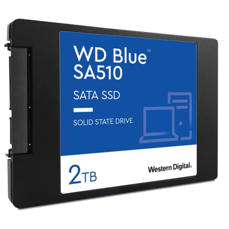 2.5" 2TB WD Blue Client SSD WDS200T3B0A SATA 6Gb/s, 560/530, IOPS 95/84K, MTBF 1,75M, 3D NAND TLC, 500TBW, Retail (856315)