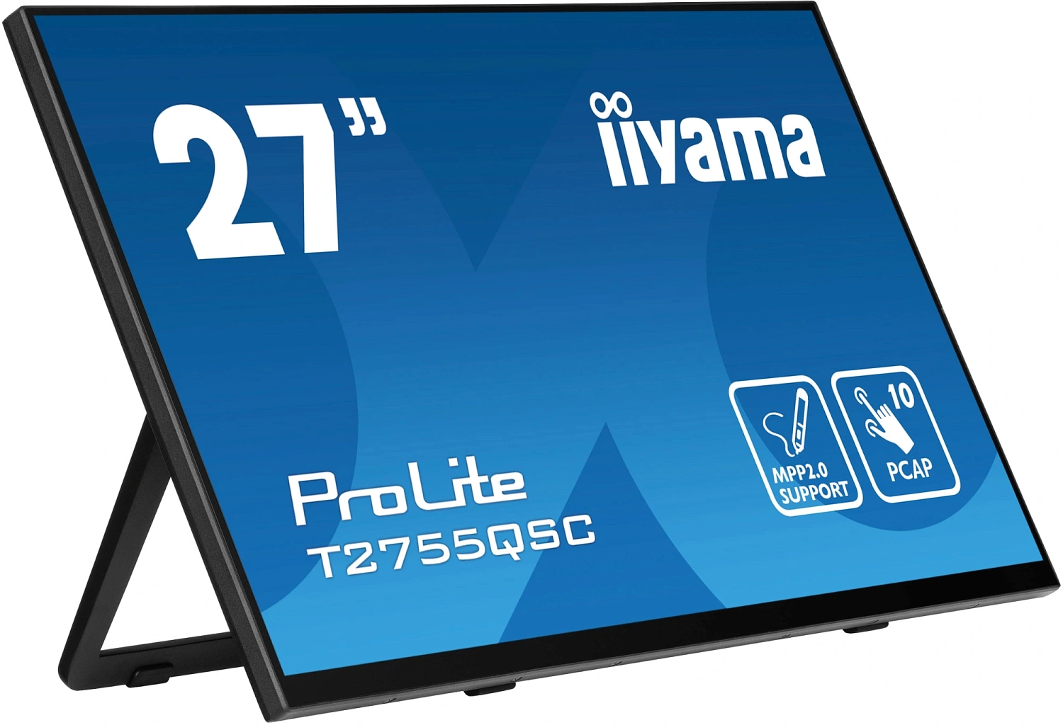 Монитор Iiyama 27" ProLite T2755QSC-B1 черный IPS LED 5ms 16:9 HDMI M/M матовая 400cd 178гр/178гр 2560x1440 75Hz DP Quad HD 2K (1440p) USB Touch 5.8кг