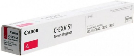 Тонер Canon C-EXV51M 0483С002 пурпурный туба для копира iR-ADV C5535/5535i/5540i/5550i/5560ii