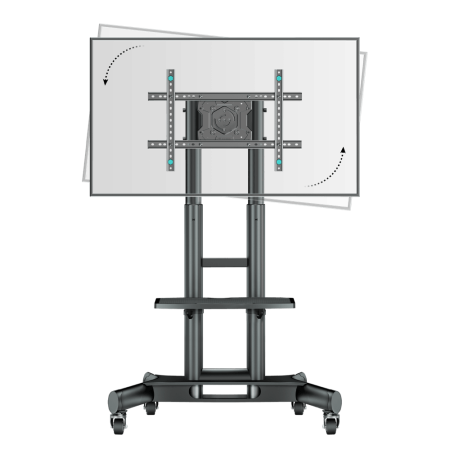 ONKRON стойка для телевизора с кронштейном 40"-75", мобильная, чёрная TS1551R (ROTO) поворот в портретный режим