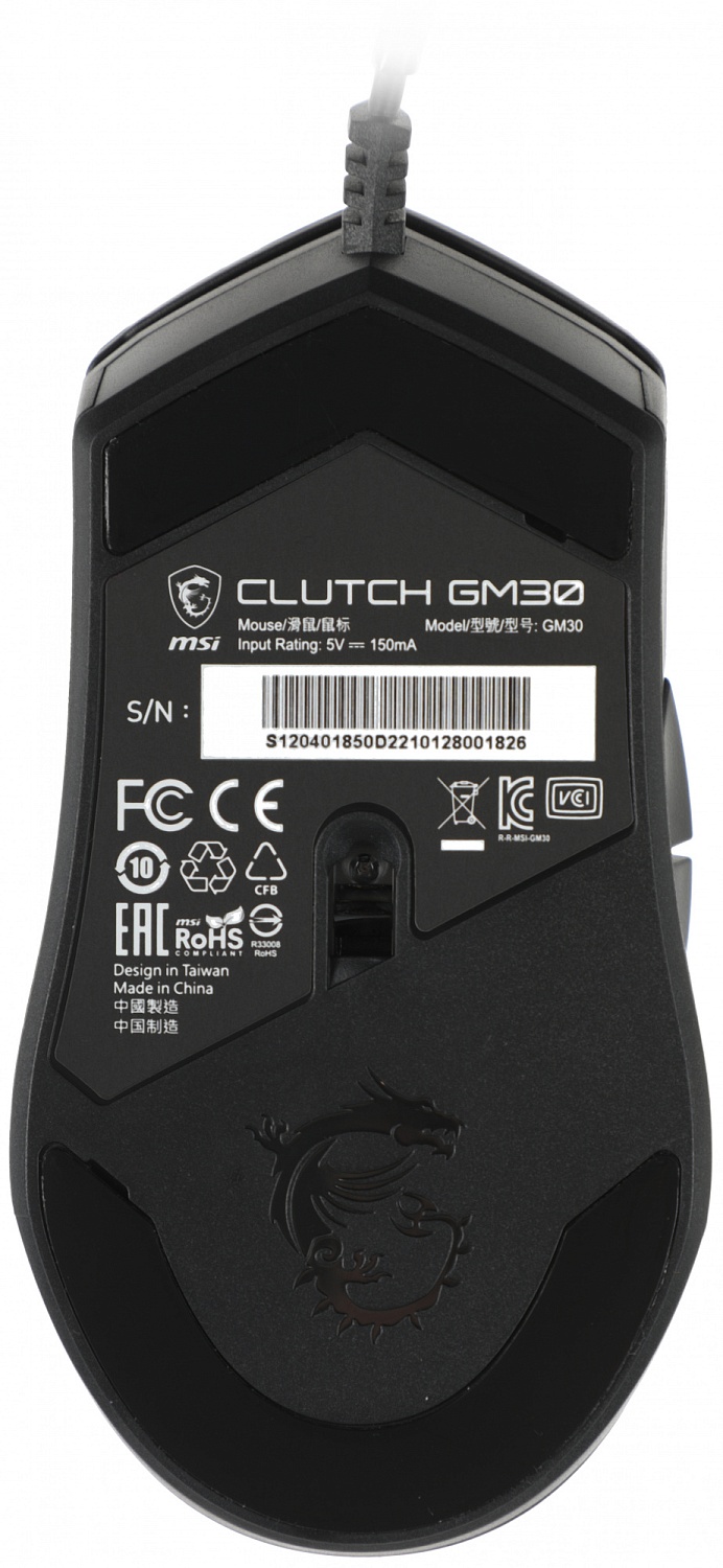 Мышь проводная Gaming Mouse MSI Clutch GM30, Wired, DPI 6200, RGB lighting Мышь проводная Gaming Mouse MSI Clutch GM30, Wired, DPI 6200, RGB lighting