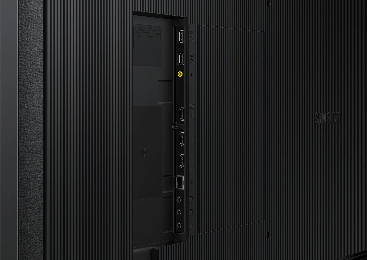 Панель Samsung 65" QB65C черный VA LED 8ms 16:9 DVI HDMI M/M матовая 4000:1 350cd 178гр/178гр 3840x2160 DP RCA Да 4K USB 18.1кг