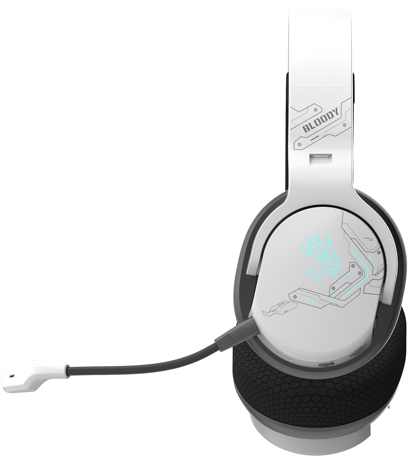 Наушники с микрофоном A4Tech Bloody GR370 белый мониторные BT оголовье (GR370)