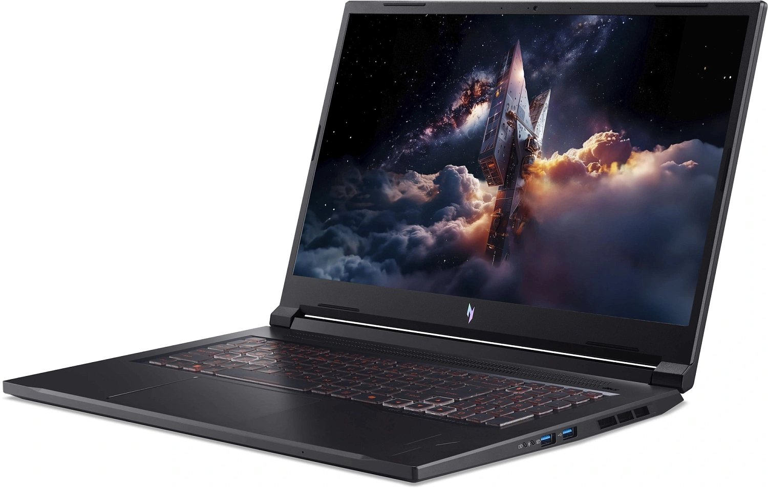 Ноутбук Acer Nitro V 17 AI ANV17-41-R6SG Ryzen 5 240 16Gb SSD512Gb NVIDIA GeForce RTX 5060 8Gb 17.3" IPS FHD (1920x1080) без ОС black WiFi BT Cam (NH.QYVCD.00A)