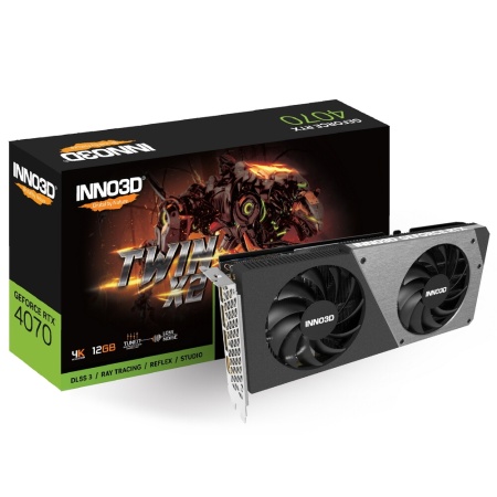 Видеокарта INNO3D RTX 4070 Twin X2//RTX4070, HDMI, DP*3, 12G,D6X