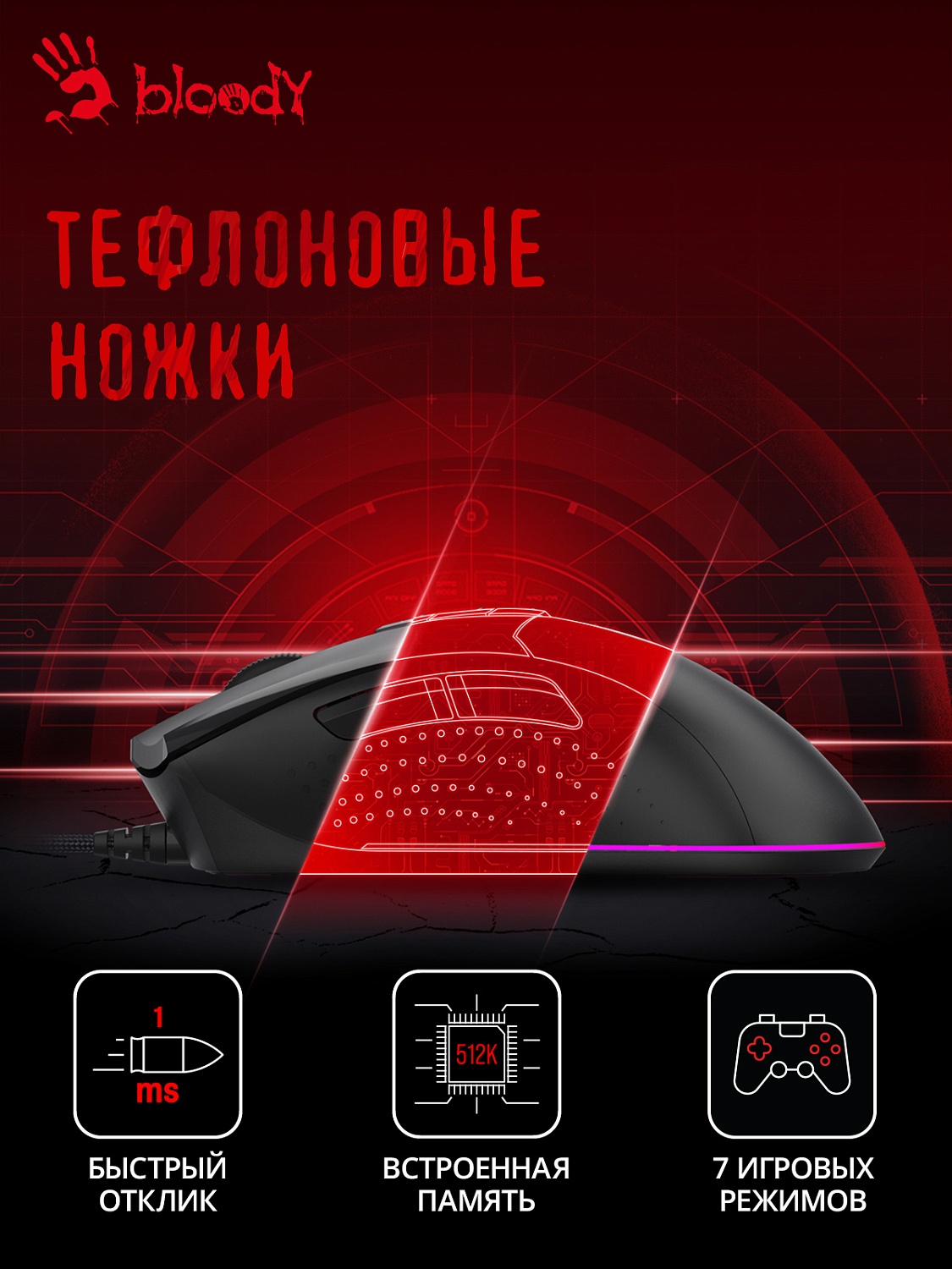 Мышь A4Tech Bloody ES9 черный оптическая (6200dpi) USB (7but) Мышь A4Tech Bloody ES9 черный оптическая (6200dpi) USB (7but)