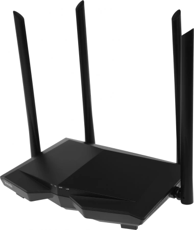 Маршрутизатор Tenda AC6 Двухдиапазонный WiFi роутер AC1200 до 300 Мбит/с на 2,4 ГГц + до 867 Мбит/с до 5 ГГц, LAN 3x100 Мбит/с, WAN 1x100 Мбит/с, 4*5dBi антенны