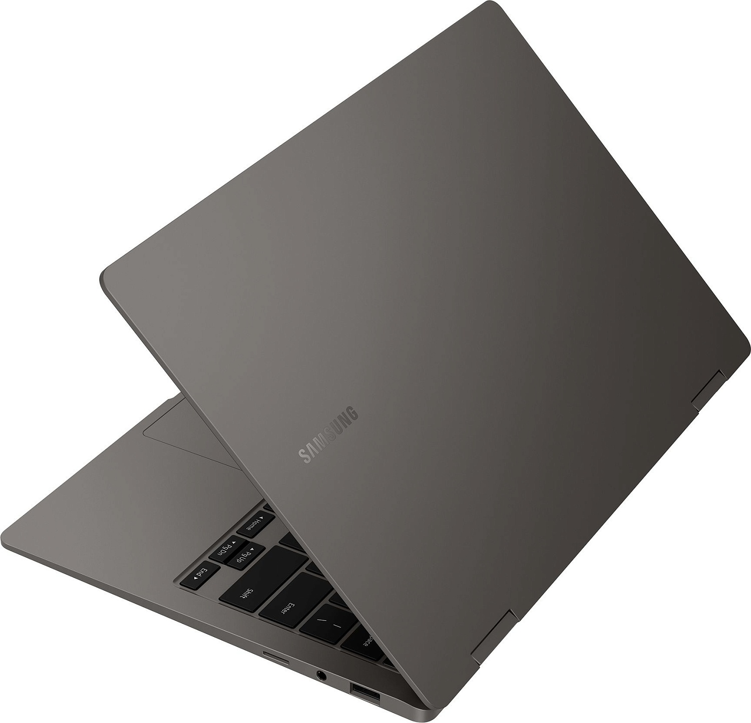Ноутбук Samsung Galaxy book 3 360 NP734 Core i7 1360P 16Gb SSD512Gb Intel Iris Xe graphics 13.3" AMOLED Touch FHD (1920x1080) Windows 11 Professional dk.grey WiFi BT Cam (NP734QFG-KA1IT)