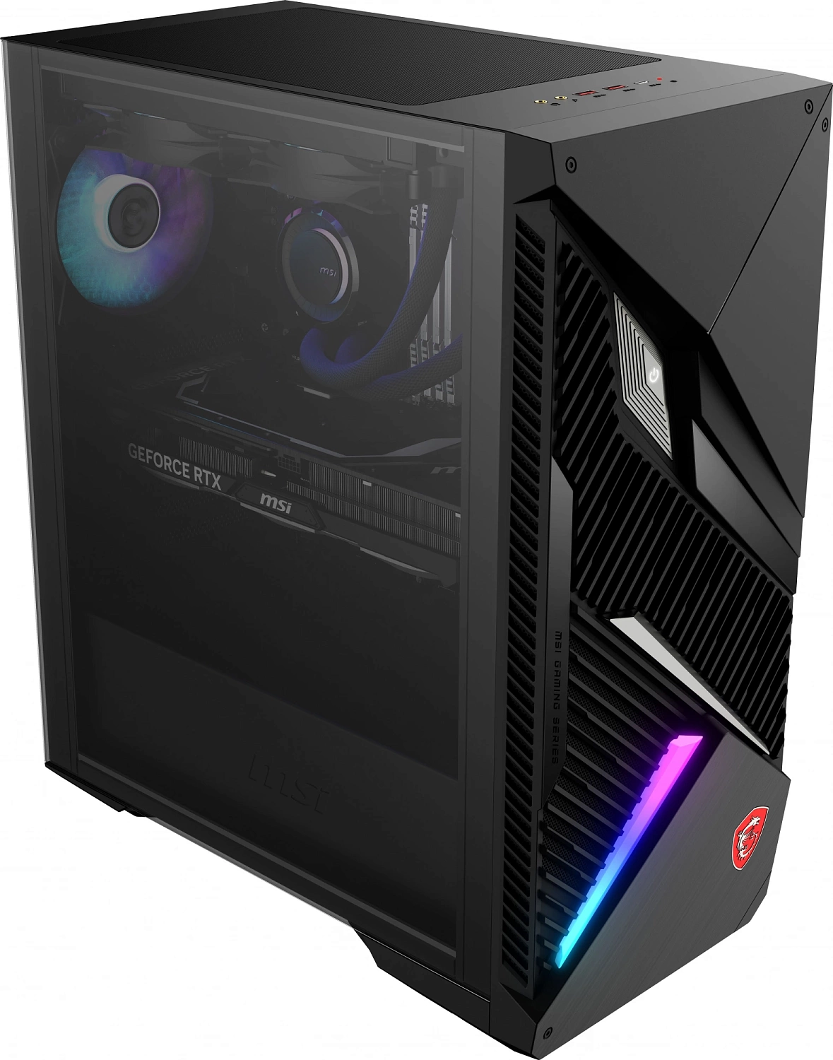 ПК MSI Infinite X2 14NUG9-659RU Core i9 14900KF (3.2) 64Gb 2Tb 7.2k SSD1Tb RTX4080 16Gb Windows 11 Home 2.5Gigabit WiFi BT 850W черный (9S6-B90421-659)