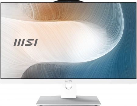 Моноблок MSI Modern AM242P 12M-629RU 23.8" Full HD PG 8505 (1.2) 4Gb SSD128Gb UHDG Windows 11 Professional GbitEth WiFi BT 120W клавиатура мышь Cam белый 1920x1080