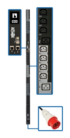 Распределитель питания Tripplite PDU3XEVSR6G20 11.5kW 3phase Switched PDU 24xC13 6xC19