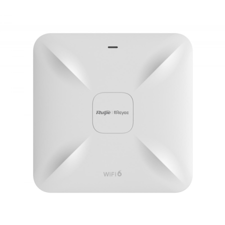 Точка доступа Ruijie Reyee AX3200 Wi-Fi 6 Multi-Gigabit Ceiling Mount AP1 2.5Gbps RJ45 port, 1 Gigabit RJ45 port, Built-in antennas, dual-band 2.4GHz/5GHz, 4x4802.11ax, 802.11ac wave2/wave1, U (после тестирования)