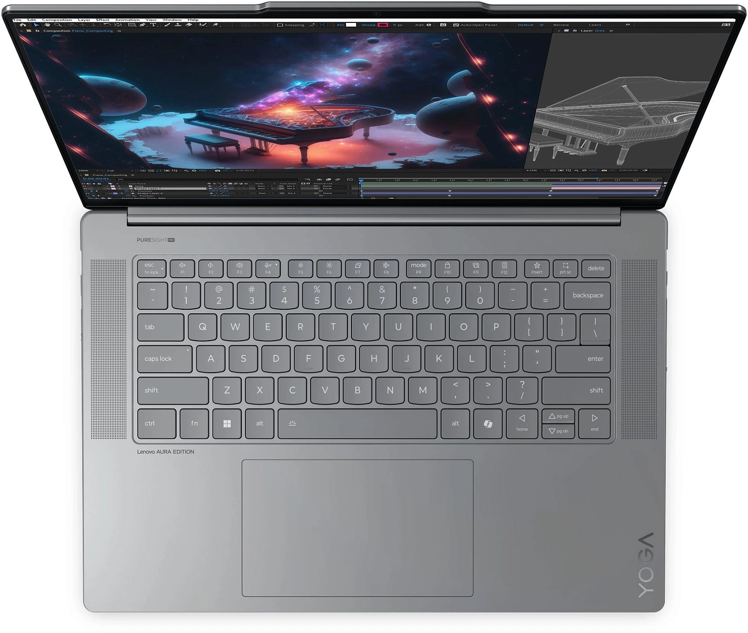 Ноутбук Lenovo Yoga Slim7 15ILL9 Core Ultra 7 256V 16Gb SSD512Gb Intel Arc 140V 15.3" IPS Touch WQXGA+ (2880x1800) Windows 11 Home grey WiFi BT Cam (83HM004LRK)
