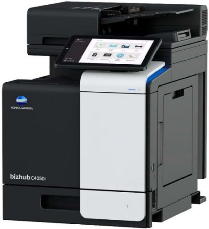 Лазерное многофункциональное устройство Konica Minolta bizhub C4050i (МФУ, Color, 40 ppm, Duplex, 1200x1200, 60-210 g/m2, RAM 5GB, 256GB SSD, 1,6 GHz, panel 10,1" sensor, USB/GBE/WiFi(opt.), DADF 80, full toners, запуск инженером платно)