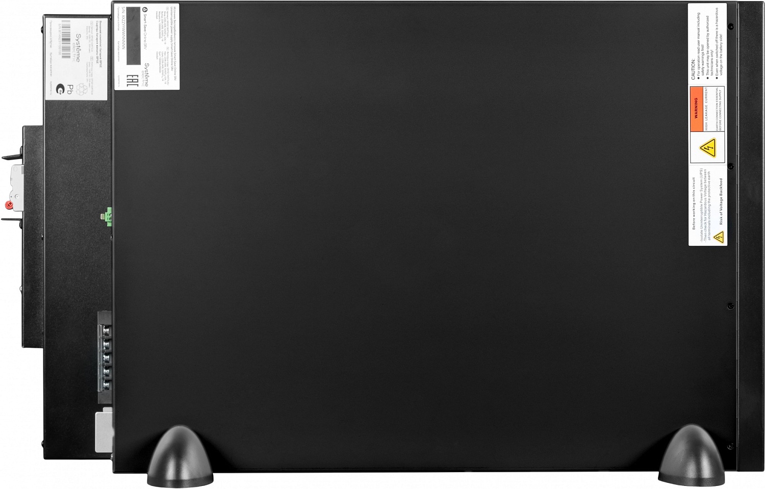 Источник бесперебойного питания Systeme Electric Smart-Save Online SRV, 10000VA/9000W, On-Line, Extended-run, Rack 5U(Tower convertible), LCD, Out: Hardwire, SNMP Intelligent Slot, USB, RS-232