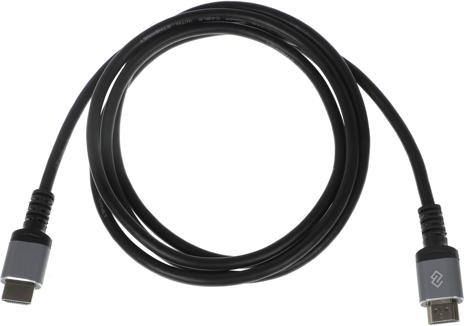 Кабель аудио-видео Digma HDMI (m)/HDMI (m) 2м. позолоч.конт. черный (D-HDMI-V2.0-2M)