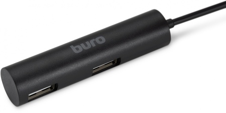 Разветвитель USB 2.0 Buro BU-HUB4-0.5R-U2.0 4порт. черный