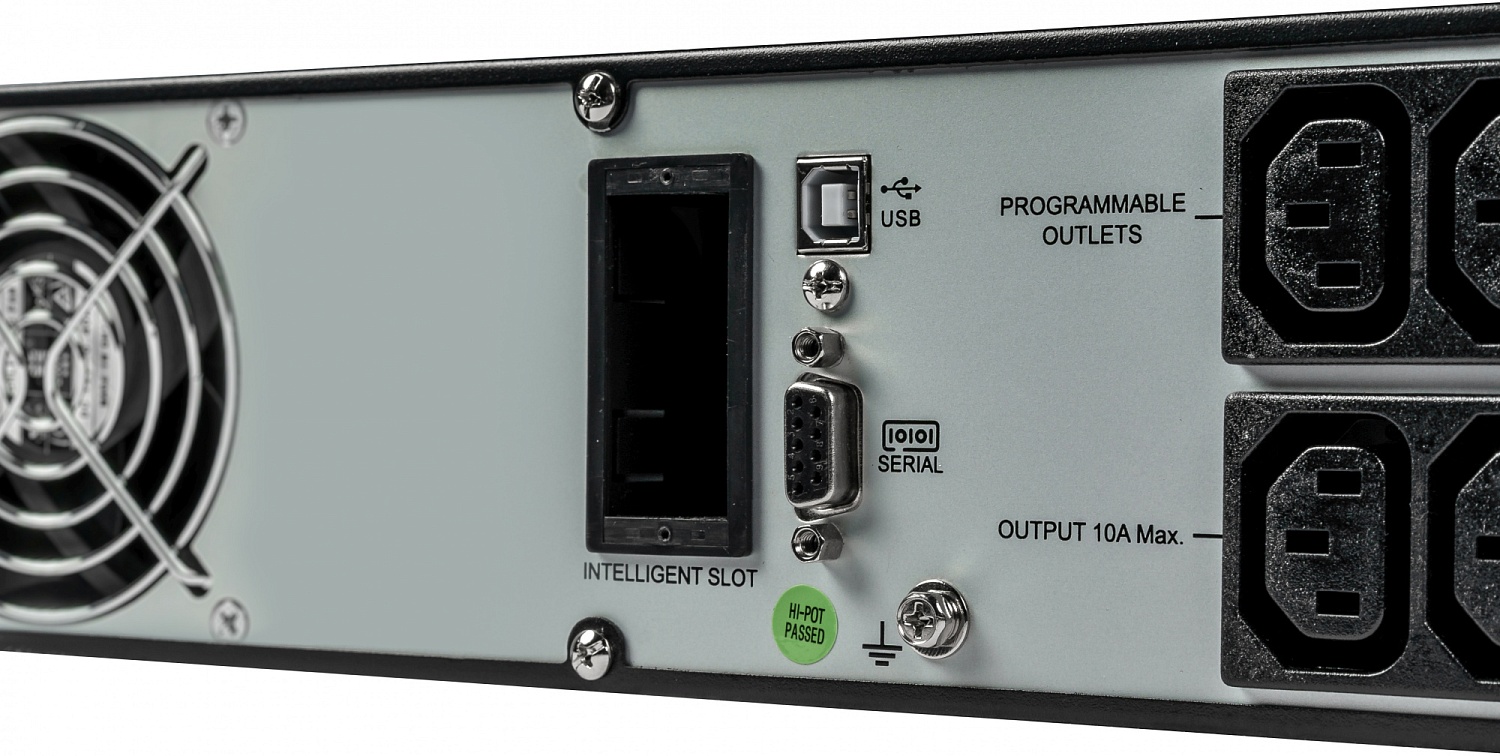 Источник бесперебойного питания Systeme Electric Smart-Save Online SRV, 2000VA/1800W, On-Line, Rack 2U(Tower convertible), LCD, Out: 6xC13, SNMP Intelligent Slot, USB, RS-232